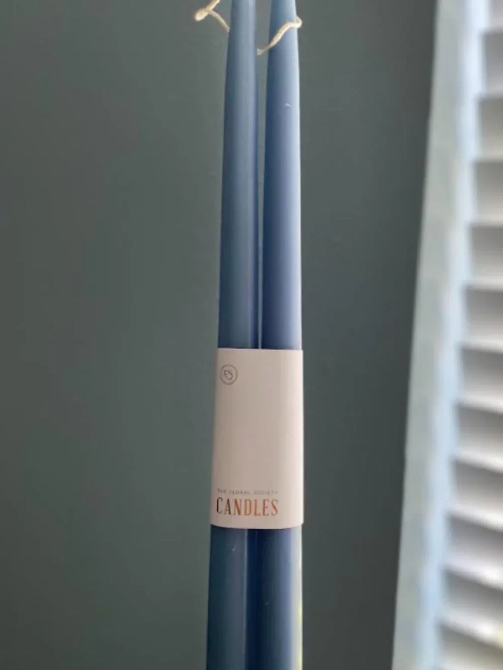 NWT No Drip Taper Blue Candles 18inches The Floral Society
